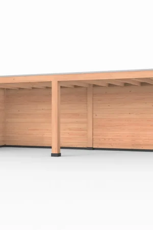 Dagaanbieding Douglas overkapping, 750 x 300, met achterwand en zijwand, Westwood Modern